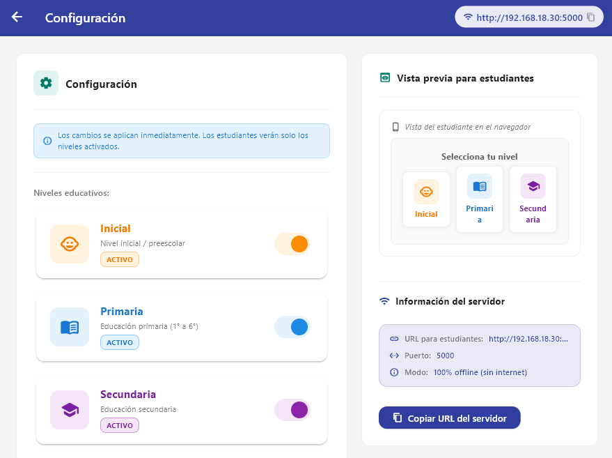 Modulo de Configuración