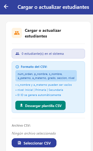 Modulo cargade estudiantes