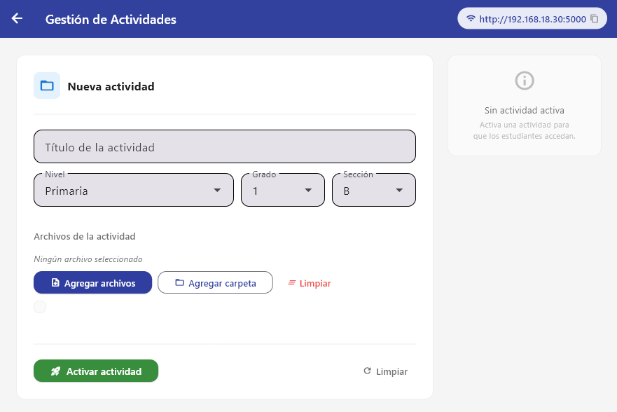 Modulo de gestion actividades